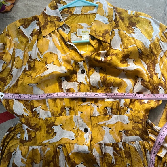 Rare Anthropologie Maeve Shirtdress Dog Print - Picture 6 of 6